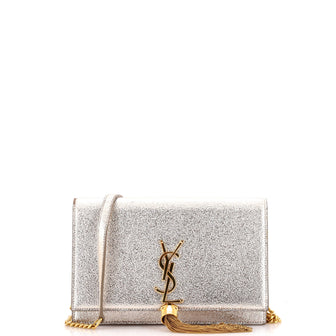 Saint Laurent Classic Monogram Tassel Chain Wallet Glitter