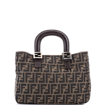 Fendi Vintage FF Handle Tote Zucca Canvas Small