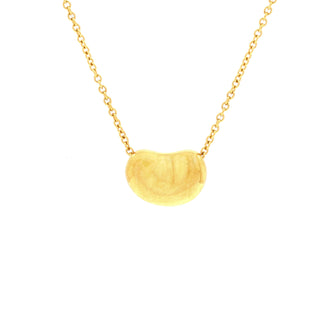 Tiffany & Co. Elsa Peretti Bean Pendant Necklace 18K Yellow Gold 11mm