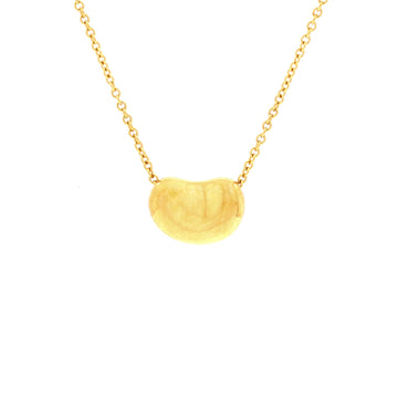 Tiffany & Co. Elsa Peretti Bean Pendant Necklace 18K Yellow Gold 11mm