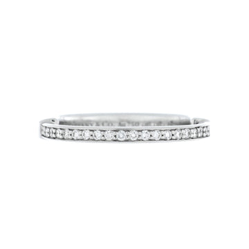 Tiffany & Co. Lock Ring 18K White Gold with Diamonds