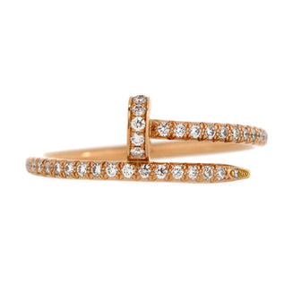 Cartier Juste un Clou Paved Ring 18K Rose Gold with Diamonds Small