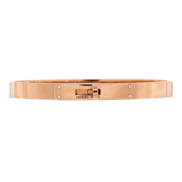 Hermes Kelly Bracelet 18K Rose Gold with 4 Diamonds Small