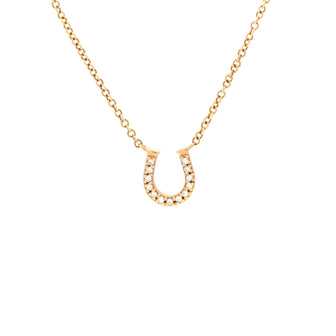 Tiffany & Co. Metro Horseshoe Pendant Necklace 18K Rose Gold with Diamonds
