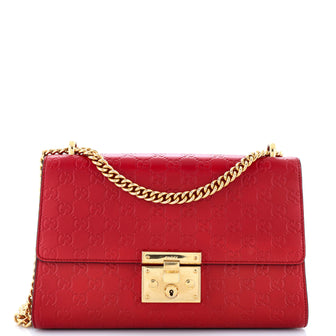 Gucci Padlock Shoulder Bag Guccissima Leather Medium