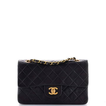 Chanel Vintage Classic Double Flap Bag Quilted Lambskin Small