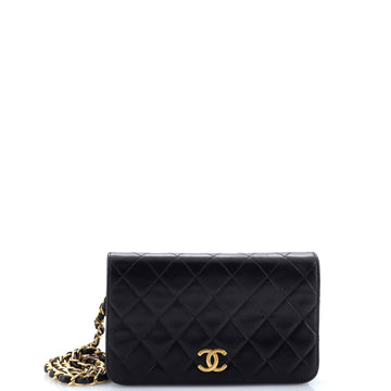 Chanel Vintage Full Flap Bag Quilted Lambskin Mini