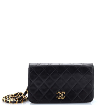 Chanel Vintage Full Flap Bag Quilted Lambskin Mini