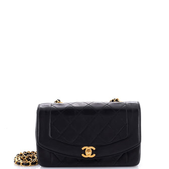 Chanel Vintage Diana Flap Bag Quilted Lambskin Small