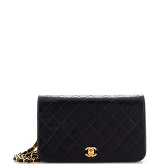 Chanel Vintage Full Flap Bag Quilted Lambskin Medium