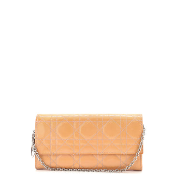 Christian Dior Lady Dior Rendez Vous Short Chain Wallet Cannage Quilt Patent