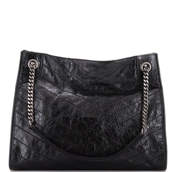 Saint Laurent Niki Shopping Tote Matelasse Chevron Leather Medium