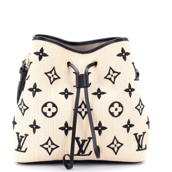 Louis Vuitton NeoNoe Handbag Monogram Giant Embroidered Cotton MM