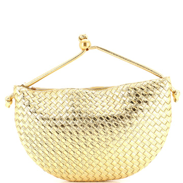 Bottega Veneta Turn Pouch Intrecciato Metallic Nappa Medium