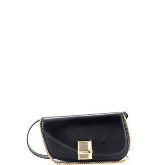 Salvatore Ferragamo Fiamma Chain Crossbody Bag Leather XS