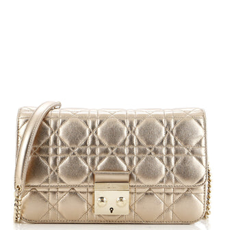 Christian Dior Miss Dior Promenade Pouch Cannage Quilt Lambskin Large