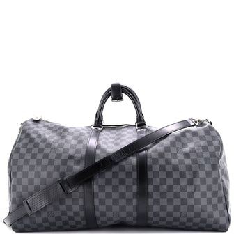 Louis Vuitton Keepall Bandouliere Bag Damier Graphite 55