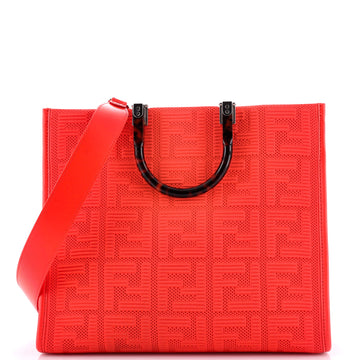 Fendi Sunshine Shopper Tote Zucca Technical Mesh Medium