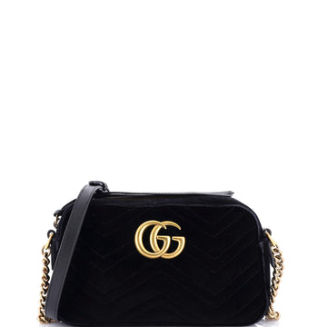 Gucci GG Marmont Shoulder Bag Matelasse Velvet Small
