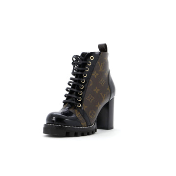 Louis Vuitton Women's Star Trail Ankle Boots Monogram Canvas with Patent