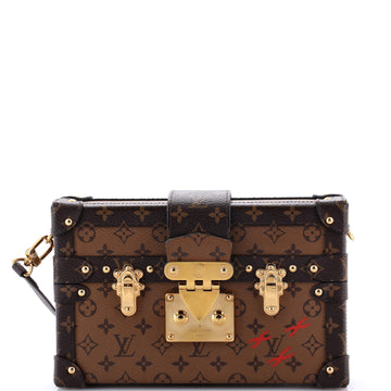 Louis Vuitton Petite Malle Handbag Reverse Monogram Canvas