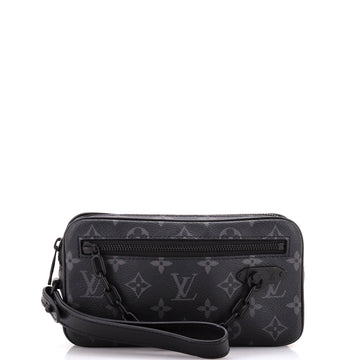 Louis Vuitton Pochette Volga Monogram Eclipse Canvas