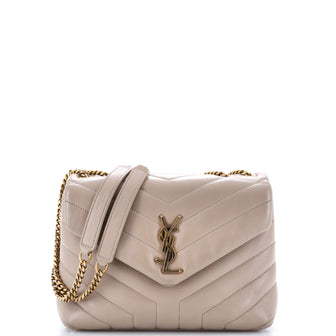 Saint Laurent Loulou Shoulder Bag Matelasse Chevron Leather Small