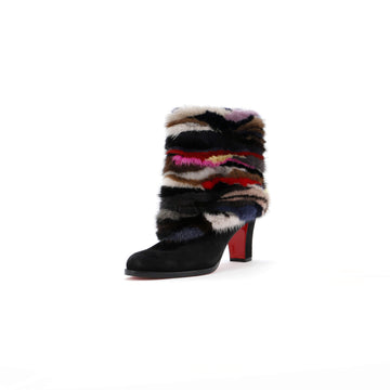Christian Louboutin Women's Alexandra Ankle Boots Suede with Mink