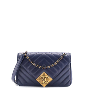 Chanel Pyramid CC Flap Bag Chevron Lambskin Small