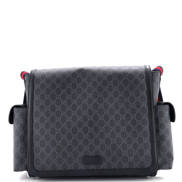 Gucci Web Strap Diaper Bag GG Coated Canvas Small