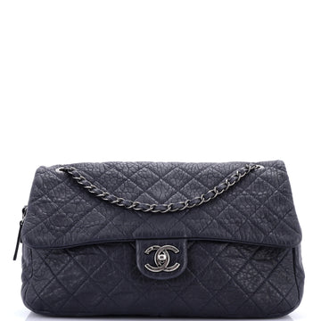 Chanel Easy Flap Bag Quilted Distressed Calfskin Jumbo