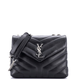 Saint Laurent Loulou Shoulder Bag Matelasse Chevron Leather Small
