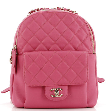 Chanel CC Day Backpack Quilted Caviar Large
