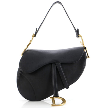 Christian Dior Saddle Handbag Leather Medium