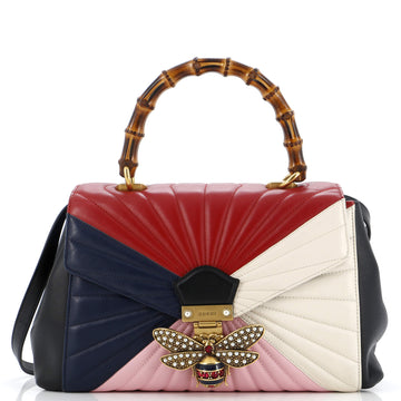 Gucci Queen Margaret Top Handle Bag Multicolor Quilted Leather Medium