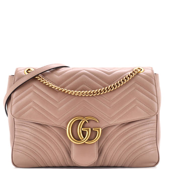 Gucci GG Marmont Flap Bag Matelasse Leather Large