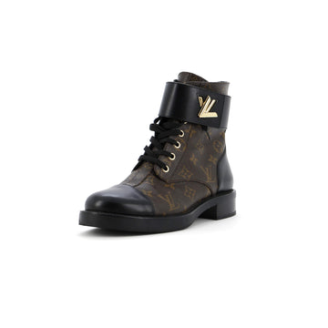 Louis Vuitton Women's Wonderland Flat Ranger Boots Monogram Canvas and Leather