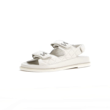 Chanel Women's Velcro Dad Sandals Quilted Leather