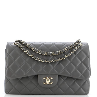 Chanel Classic Double Flap Bag Quilted Lambskin Jumbo