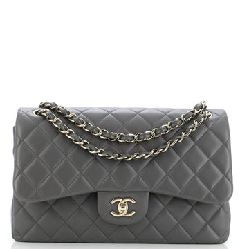 Chanel Classic Double Flap Bag Quilted Lambskin Jumbo