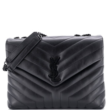 Saint Laurent Loulou Shoulder Bag Matelasse Chevron Leather Medium