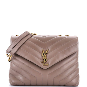 Saint Laurent Loulou Shoulder Bag Matelasse Chevron Leather Medium