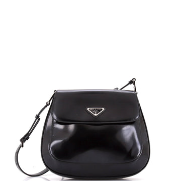 Prada Cleo Flap Shoulder Bag Spazzolato Leather Small