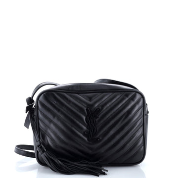 Saint Laurent Lou Camera Bag Matelasse Chevron Patent Small