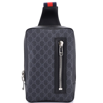 Gucci Soft Zip Sling Bag GG Coated Canvas Small