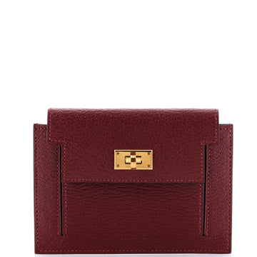 Hermes Kelly Pocket Compact Wallet Chevre Mysore