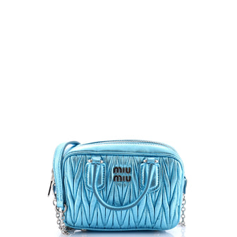 Miu Miu Arcadie Top Handle Chain Bag Matelasse Leather XXS