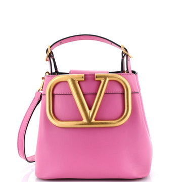 Valentino Garavani SuperVee Bucket Crossbody Bag Leather Mini
