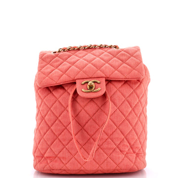 Chanel Urban Spirit Backpack Quilted Denim Small