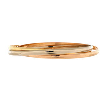 Cartier Trinity Bangle Bracelet 18K Tricolor Gold Medium
